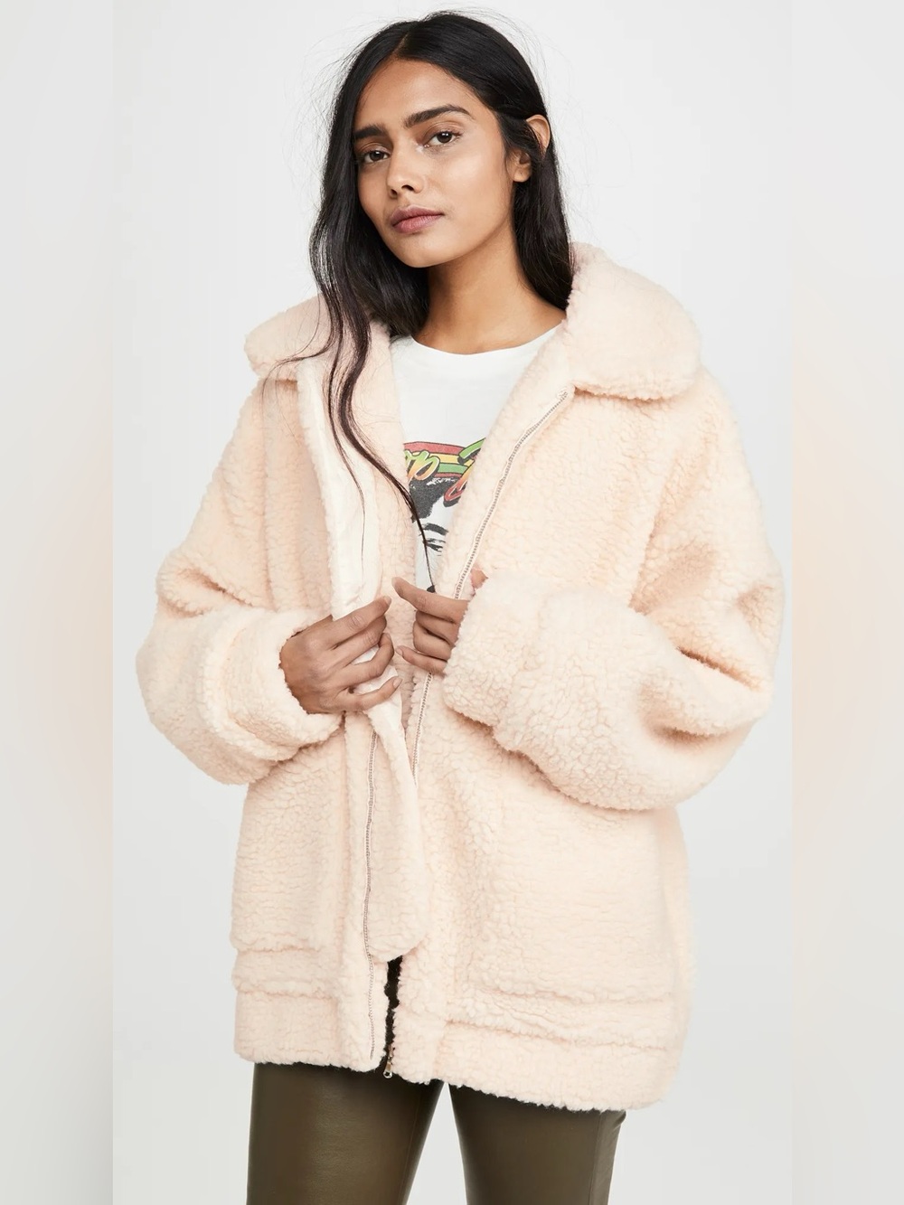 $168 I.AM.GIA PIXIE OVERSIZED TEDDY JACKET